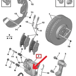 Nakupujte Hned Svorka Brzdy Levý Předek Nový originál 4400V3 4400.V3 Citroen Peugeot