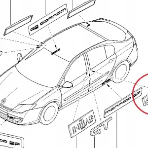 Akce Logo Automobilky Originál Renault Laguna III 990882613R