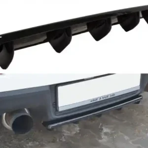 Akce Maxton Design Spoiler zadního nárazníku s příčkami Mitsubishi Lancer EVO X - texturovaný plast MI-LA-10-EVO-RD1+RD2T