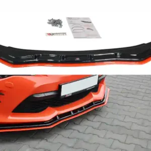 Cenový Hit Maxton Design Spoiler předního nárazníku Toyota GT86 Facelift V.4 - texturovaný plast + červená TO-GT86-1F-FD3RRED+FD3T
