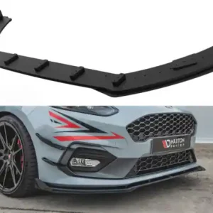 Přímo Od Výrobce Maxton Design Spoiler předního nárazníku Racing s křidélky Ford Fiesta ST Mk8 - lesklá černá FOFI8STCNC-FD1B+FSF1G