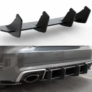 Novinka Maxton Design Zesílený zadní difuzor Racing Audi RS3 (8V) Sportback V.2 - černá AURS38VCNC-RS4B