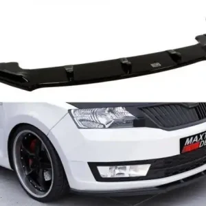 Cenově Výhodný Maxton Design Spoiler předního nárazníku Škoda Rapid V.1 - texturovaný plast SK-RA-1-FD1T