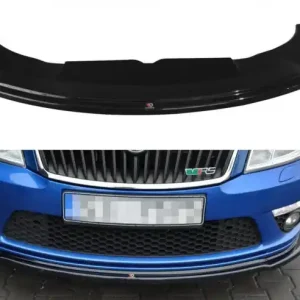 Víkendová Akce Maxton Design Spoiler předního nárazníku Škoda Octavia II RS Facelift V.2 - černý lesklý lak SK-OC-2F-RS-FD2G