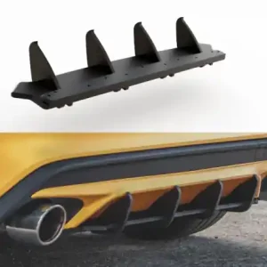 Nová Kolekce Maxton Design Zesílený zadní difuzor Racing Ford Focus Mk4 ST - červená FOFO4STCNC-RS1BRB