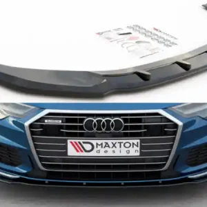 Super Cena Maxton Design Spoiler předního nárazníku Audi A6 C8 S-Line / S6 C8 V.2 - texturovaný plast AU-A6-C8-SLINE-FD2T