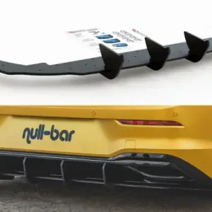 Autentický Maxton Design Zesílený zadní difuzor Racing VW Golf VIII V.1 - červeno-černá VWGO8CNC-RS1B+BRBI