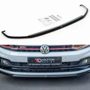 Expresní Doručení Maxton Design Spoiler předního nárazníku VW Polo Mk6 GTI V.3 - černý lesklý lak VW-PO-6-GTI-FD3G