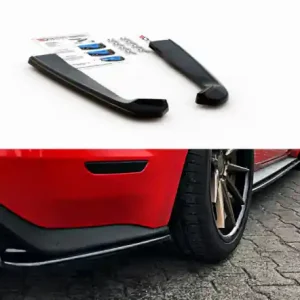 Tovární Cena Maxton Design Boční lišty zadního nárazníku Ford Mustang Mk6 Facelift - černý lesklý lak FO-MU-6F-RSD1G