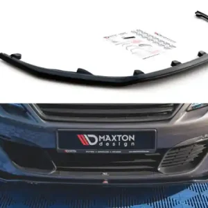 Zlevněný Maxton Design Spoiler předního nárazníku Peugeot 308 Mk2 Facelift V.1 - černý lesklý lak PE-308-2F-FD1G