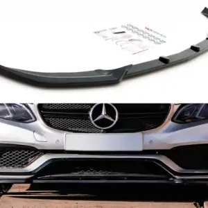 Cenová Bomba Maxton Design Spoiler předního nárazníku Mercedes E63 AMG (W212) Sedan Facelift - černý lesklý lak ME-E-212F-AMG-FD1G