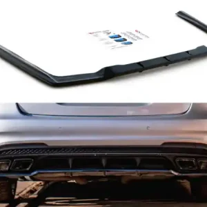 Aktuální Maxton Design Spoiler zadního nárazníku s žebrováním Mercedes E63 AMG (W212) Sedan Facelift - karbon ME-E-212F-AMG-RD1C+RD2C