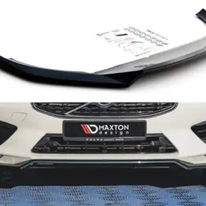 Výhodná Nabídka Maxton Design Spoiler předního nárazníku Volvo XC60 Mk2 R-Design V.1 - černý lesklý lak VO-XC60-2-RDESIGN-FD1G