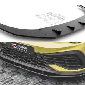 Omezená Nabídka Maxton Design Zesílený spoiler předního nárazníku Racing VW Golf VIII GTI Clubsport - černá VWGO8GTICSCNC-FD1B