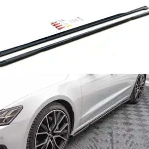 Autentický Maxton Design Prahové lišty Audi A7 C8 - karbon AU-A7-C8-SD1C