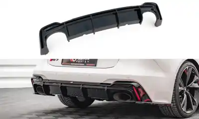 Doprava Zdarma Maxton Design Spoiler zadního nárazníku Audi RS6 / RS7 (C8) - černý lesklý lak AU-RS6-C8-RS1G