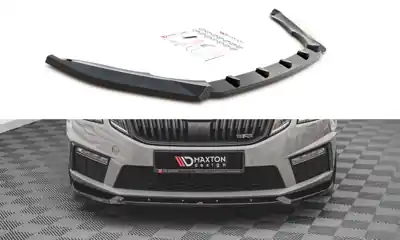Expresní Doručení Maxton Design Spoiler předního nárazníku Škoda Octavia III RS Facelift V.2 - černý lesklý lak SK-OC-3F-RS-FD2G