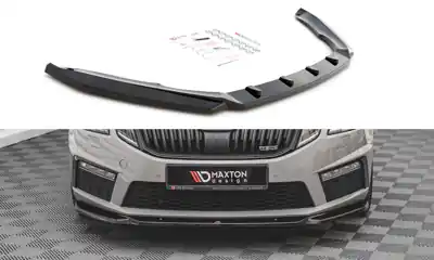 Cenová Bomba Maxton Design Spoiler předního nárazníku Škoda Octavia III RS Facelift V.3 - texturovaný plast SK-OC-3F-RS-FD3T