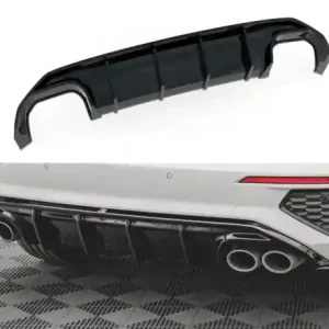 Autentický Maxton Design Spoiler zadního nárazníku AUDI A3 S-Line / S3 (8Y) Sportback - černý lesklý lak AU-A3-8Y-SLINE-RS1G