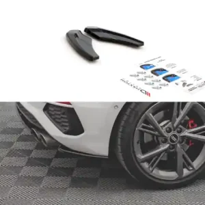 Maxton Design Boční lišty zadního nárazníku AUDI A3 S-Line / S3 (8Y) Sportback V.1 - černý lesklý lak AU-A3-8Y-SLINE-RSD1G Dokud Zásoby Vydrží