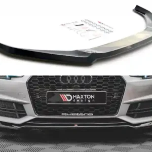 Koupit Online Maxton Design Spoiler předního nárazníku AUDI A4 S-Line / S4 (B9) V.4 - texturovaný plast AU-A4-B9-SLINE-FD4T