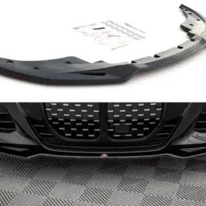 Vysoce Kvalitní Maxton Design Spoiler předního nárazníku BMW 4 G22 M-Paket V.3 - černý lesklý lak BM-4-G22-MPACK-FD3G