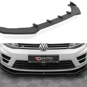 Cenová Bomba Maxton Design Spoiler předního nárazníku s křidélky Street Pro VW Golf Mk7 R V.1 - červeno-černý VWGO7RCNC-FD1BRB+FSF1G