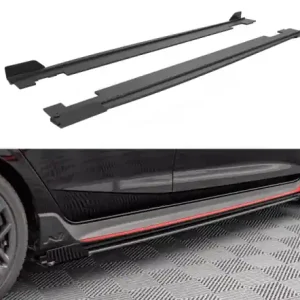 Dokud Zásoby Vydrží Maxton Design Prahové lišty s křidélky Street Pro Hyundai I20 N - černé HYI203NCNC-SD1B+SRF1G