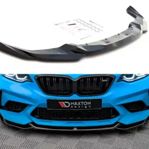 Novinka Maxton Design Spoiler předního nárazníku BMW M2 F87 Competition V.1 - černý lesklý lak BM-2-87-M-COMP-FD1G