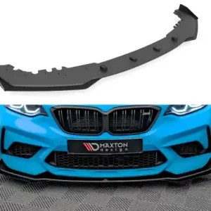 Finální Výprodej Maxton Design Spoiler předního nárazníku s křidélky Street Pro BMW M2 F87 Competition - černý BM287MCOMPCNC-FD1B+FSF1G