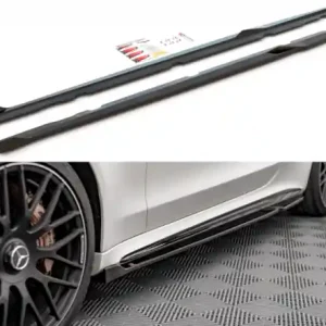 Výprodej Maxton Design Prahové lišty Mercedes C63 AMG C205 Coupe Facelift V.2 - texturovaný plast ME-C-205F-AMG-C-SD2T
