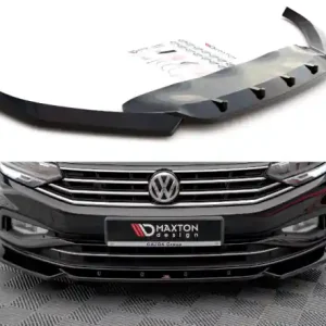 Rychlé Dodání Maxton Design Spoiler předního nárazníku VW Passat B8 Facelift V.1 - texturovaný plast VW-PA-B8F-FD1T