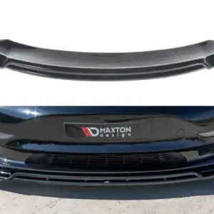 Autentický Maxton Design Spoiler předního nárazníku Tesla Model 3 V.2 - černý lesklý lak TE-MODEL3-1-FD2R+FD2G
