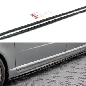 Značkový Maxton Design Prahové lišty Volvo V70 Mk3 - texturovaný plast VO-V70-3-SD1T