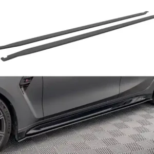 Výprodej Maxton Design Prahové lišty Street Pro BMW M3 G80 - červeno-černé BM3G80MCNC-SD1BRB