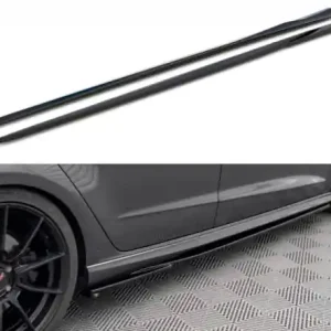 Autentický Maxton Design Prahové lišty AUDI S3 8V Sportback Facelift - texturovaný plast AU-S3-3F-SB-SD1T