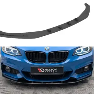 Značkový Maxton Design Spoiler předního nárazníku Street Pro BMW 2 F22 M-Pack - černý BM222MPACKCNC-FD1B