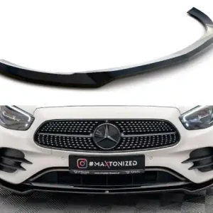 Autentický Maxton Design Spoiler předního nárazníku Mercedes E W213 AMG-Line Facelift V.1 - texturovaný plast ME-E-213F-AMGLINE-FD1T