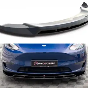 Přímo Od Výrobce Maxton Design Spoiler předního nárazníku TESLA Model Y V.2 - černý lesklý lak TE-MODELY-1-FD2G+FD2RG