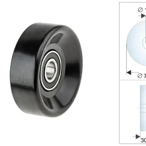 VODÍCÍ KLADKA ŽEBROVANÉHO ŘEMENE CADILLAC DEVILLE, CHRYSLER 300 M, CIRRUS, CONCORDE, NEW YORKER, SEBRING, STRATUS, VISION, VOYAGER I, VOYAGER II, VOYAGER III, VOYAGER IV 2.0-4.6 10.86-12.08 Horká Nabídka