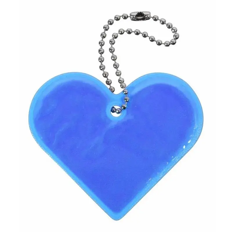 Značkový Přívěšek reflexní SRDCE - modrý