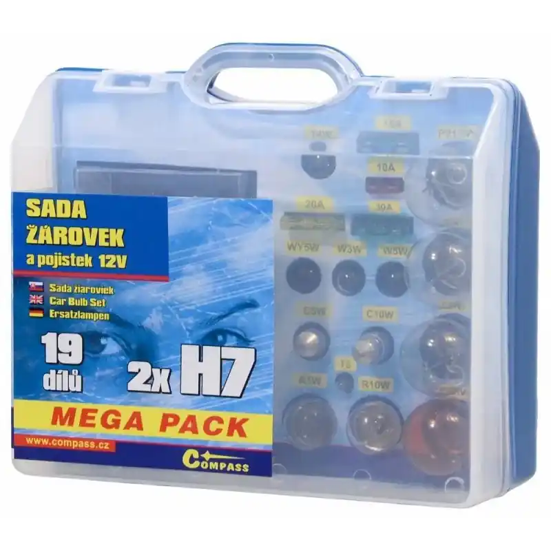 Vrácení Zdarma Žárovky 12V servisní box MEGA H7+H7+pojistky