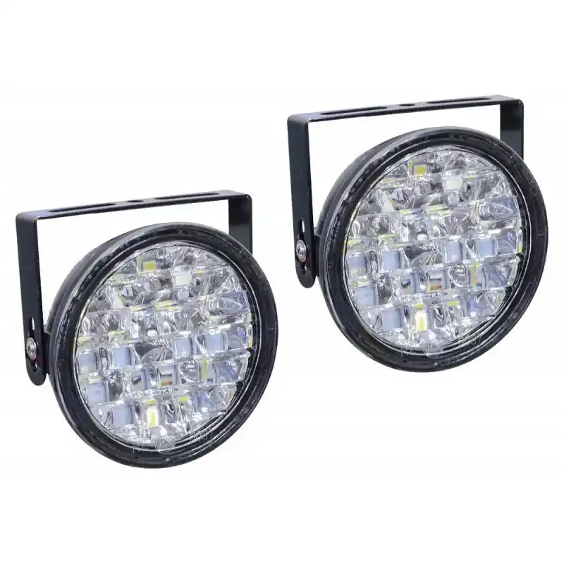 Světla denního svícení kulatá 18 LED/12V Akce