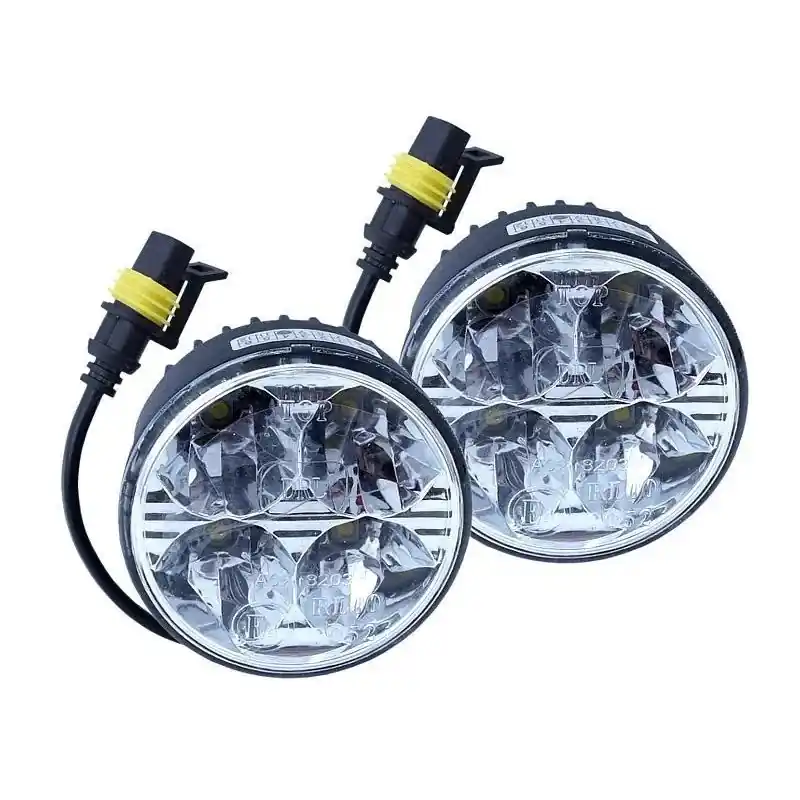 Světla denního svícení 4 HIGH POWER LED 12V/24V (kulatá 70 mm) Levný