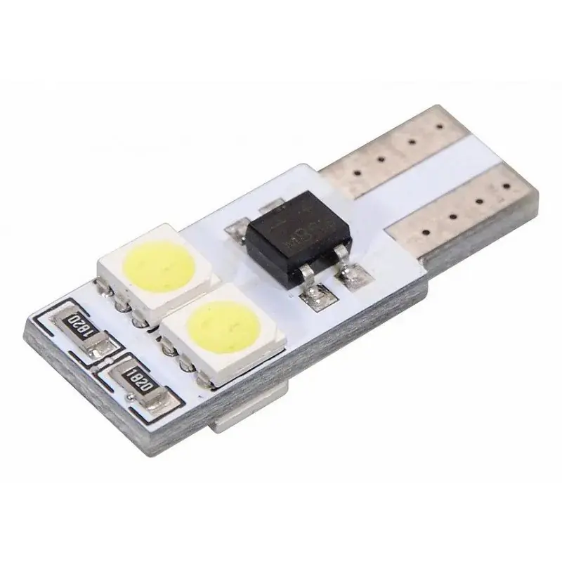 Žárovka 4 SMD LED 12V T10 s rezistorem CAN-BUS ready bílá Nejprodávanější