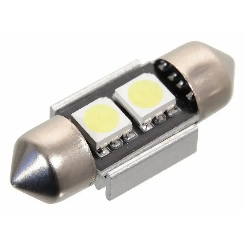 Žárovka 2 SMD LED 12V suf. SV8.5 32mm s rezistorem CAN-BUS ready bílá Autentický