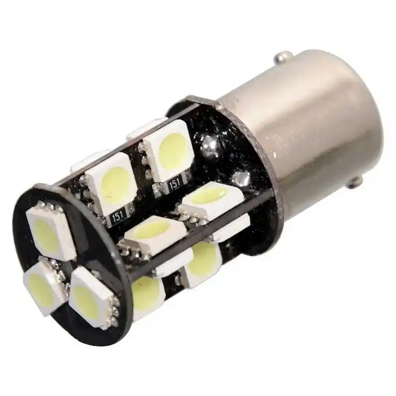 Značkový Žárovka 19 SMD LED 12V Ba15S s rezistorem CAN-BUS ready bílá