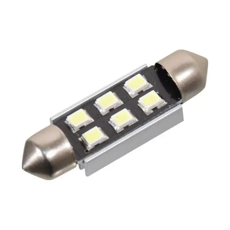 Žárovka 6 SMD LED 12V suf. SV8.5 38mm s rezistorem CAN-BUS bílá Dokud Zásoby Vydrží