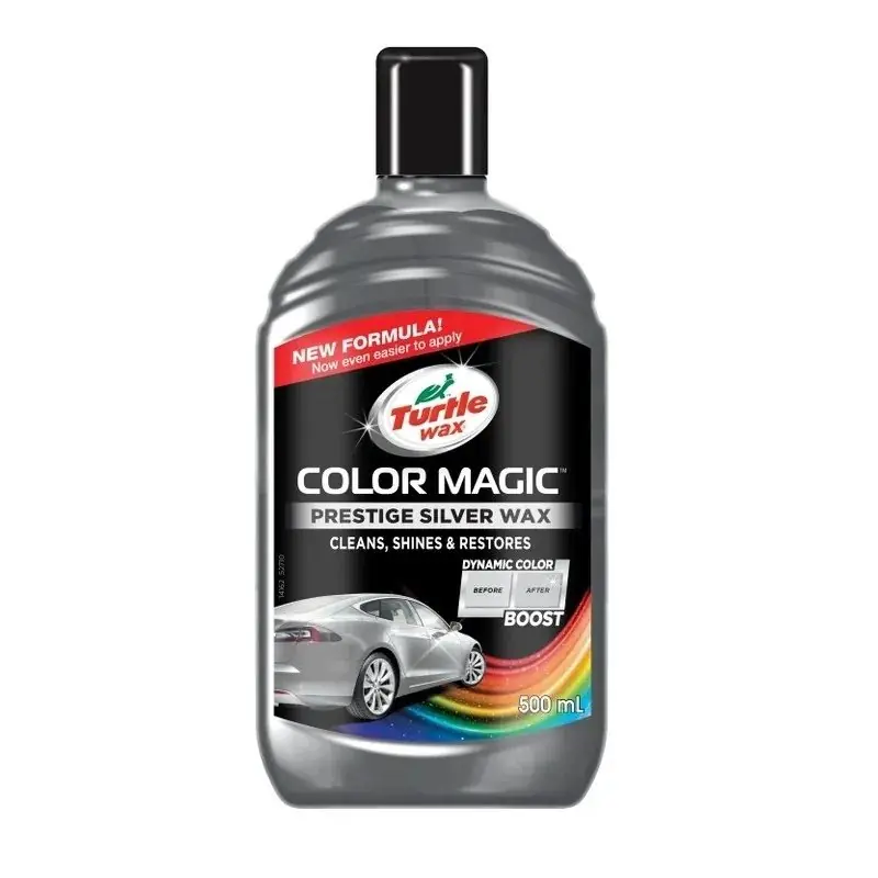 Cenově Výhodný Turtle Wax® COLOR MAGIC Barevný vosk - stříbrný 500ml