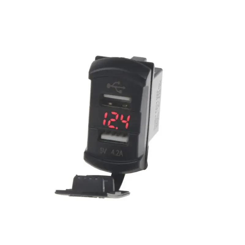 2x USB zásuvka s voltmetrem palcůRockerpalců Značkový